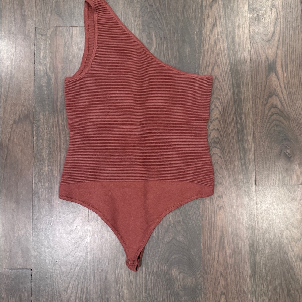 Abercrombie & Fitch Brown Bodysuit One Shoulder